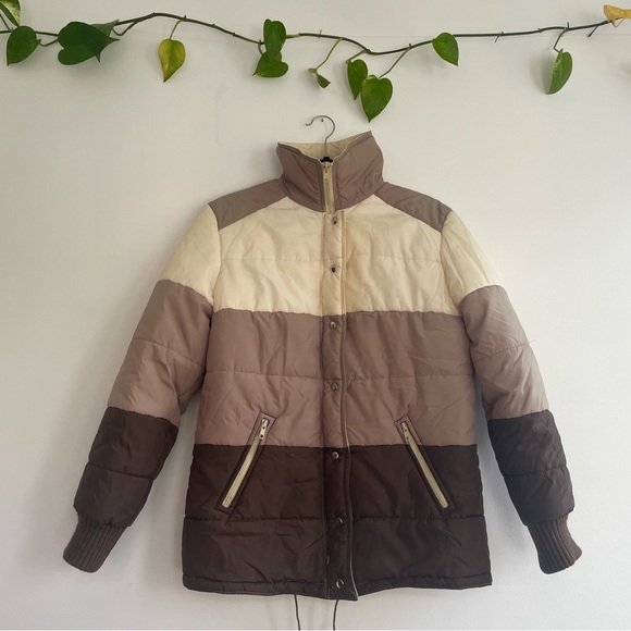 Vintage colour block Puffer - Picture 2 of 9